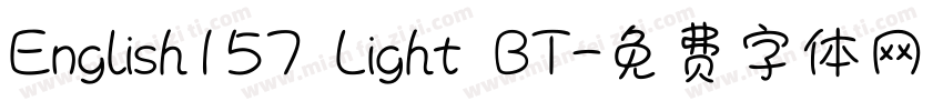 English157 Light BT字体转换